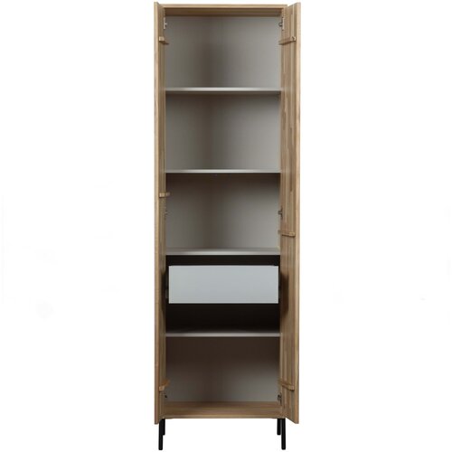 Woood Hoge kast met lade New Gravure - Blanke Lak