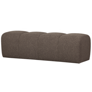 Woood Mojo Eetbank (164 cm Zonder Rugleuning) - Bouclé Bruin Melange