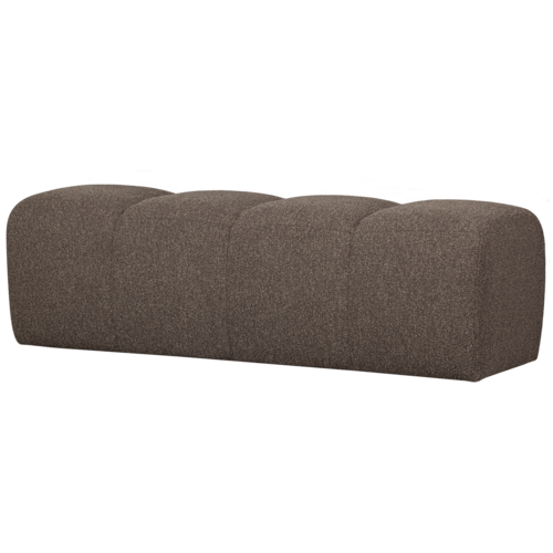 Woood Mojo Eetbank (164 cm Zonder Rugleuning) - Bouclé Bruin Melange