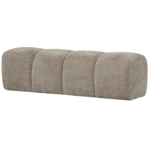 Woood Mojo Eetbank (164 cm Zonder Rugleuning) - Ribstof Donkerzand