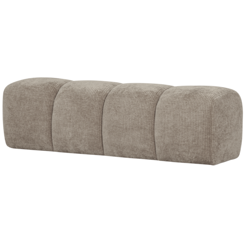 Woood Mojo Eetbank (164 cm Zonder Rugleuning) - Ribstof Donkerzand