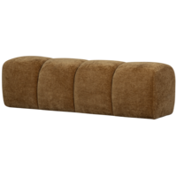 Mojo Eetbank (164 cm Zonder Rugleuning) - Ribstof Honinggeel