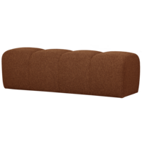 Mojo Eetbank (164 cm Zonder Rugleuning) - Bouclé Roestbruin Melange
