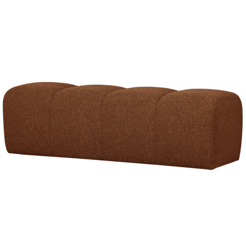 Woood Mojo Eetbank (164 cm Zonder Rugleuning) - Bouclé Roestbruin Melange Woood Mojo Eetbank (164 cm Zonder Rugleuning) - Bouclé Roestbruin Melange