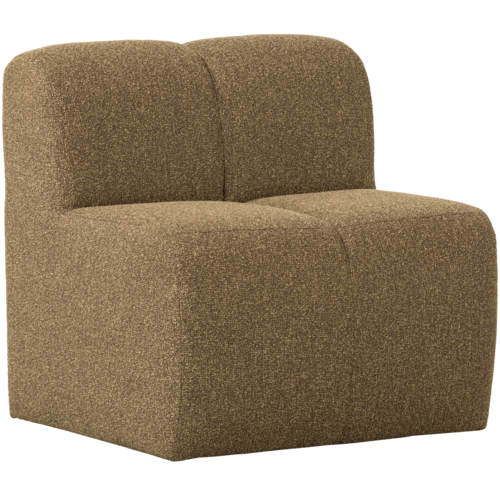Woood Mojo Eetbank (84 cm) - Bouclé Geel/Bruin Melange