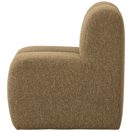 Woood Mojo Eetbank (84 cm) - Bouclé Geel/Bruin Melange