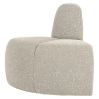 Mojo Eetbank (Hoek Rond) - Bouclé Beige Melange