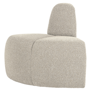Woood Mojo Eetbank (Hoek Rond) - Bouclé Beige Melange Woood Mojo Eetbank (Hoek Rond) - Bouclé Beige Melange
