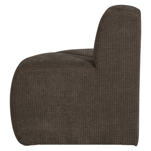 Woood Mojo Eetbank (Hoek Rond) - Ribstof Bruin Woood Mojo Eetbank (Hoek Rond) - Ribstof Bruin