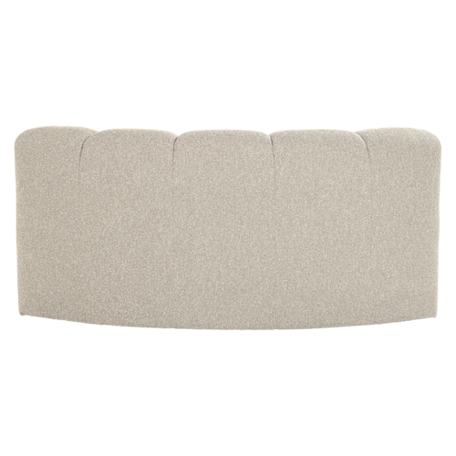 Woood Mojo Eetbank (Halfronde Hoek) - Bouclé Beige Melange Woood Mojo Eetbank (Halfronde Hoek) - Bouclé Beige Melange