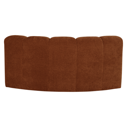 Woood Mojo Eetbank (Halfronde Hoek) - Ribstof Roestbruin Woood Mojo Eetbank (Halfronde Hoek) - Ribstof Roestbruin