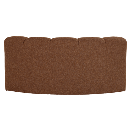 Woood Mojo Eetbank (Halfronde Hoek) - Bouclé Roestbruin Melange Woood Mojo Eetbank (Halfronde Hoek) - Bouclé Roestbruin Melange