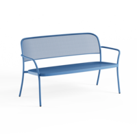 2-zits Bank Café met Armleuning - Marine Blue 16