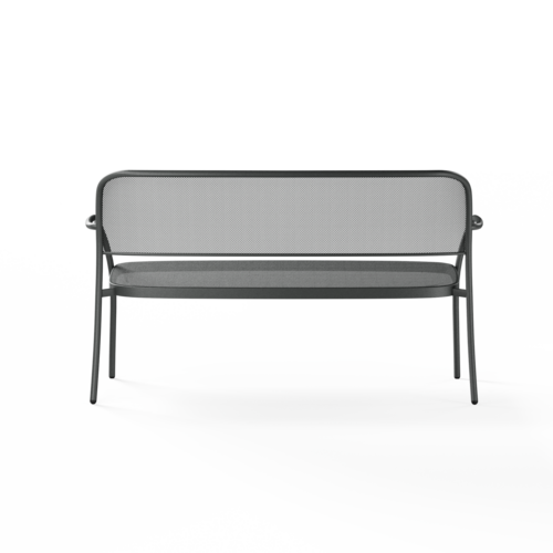 Emu 2-zits Bank Café met Armleuning - Antique Iron 22 Emu 2-zits Bank Café met Armleuning - Antique Iron 22