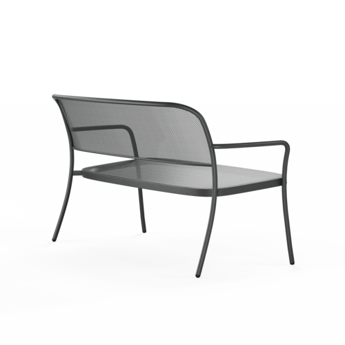 Emu 2-zits Bank Café met Armleuning - Antique Iron 22 Emu 2-zits Bank Café met Armleuning - Antique Iron 22