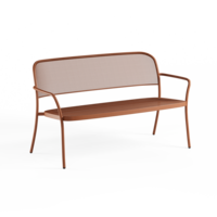 2-zits Bank Café met Armleuning - Maple Red 26