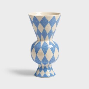 &Klevering Vaas Rhombic - Blauw &Klevering Vaas Rhombic - Blauw