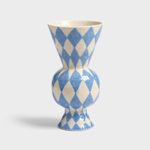 &Klevering Vaas Rhombic - Blauw &Klevering Vaas Rhombic - Blauw