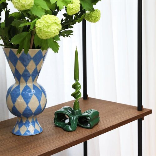 &Klevering Vaas Rhombic - Blauw &Klevering Vaas Rhombic - Blauw