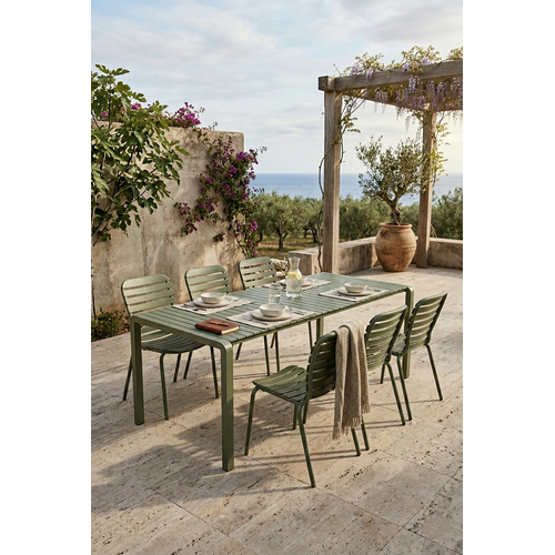 Zuiver Tuinset Vondel - Green (Tafel & 6 Stoelen) Zuiver Tuinset Vondel - Green (Tafel & 6 Stoelen)