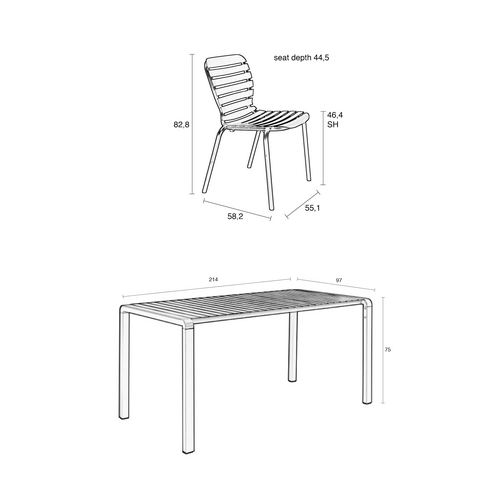 Zuiver Tuinset Vondel - Clay (Tafel & 6 Stoelen) Zuiver Tuinset Vondel - Clay (Tafel & 6 Stoelen)