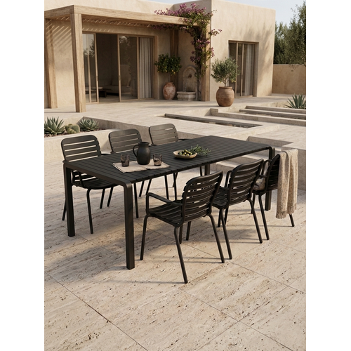 Zuiver Tuinset Vondel - Black (Tafel & 6 Armstoelen) Zuiver Tuinset Vondel - Black (Tafel & 6 Armstoelen)
