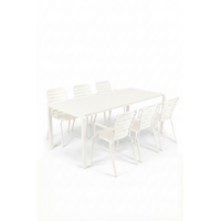 Tuinset Vondel - Clay (Tafel & 6 Armstoelen)