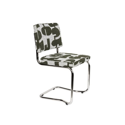 Zuiver Ridge Kink Stoel - Deco Symbols Groen