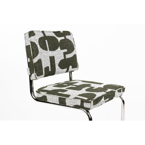 Zuiver Ridge Kink Stoel - Deco Symbols Groen