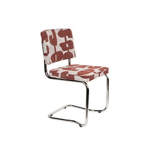 Zuiver Ridge Kink Stoel - Deco Symbols Rood