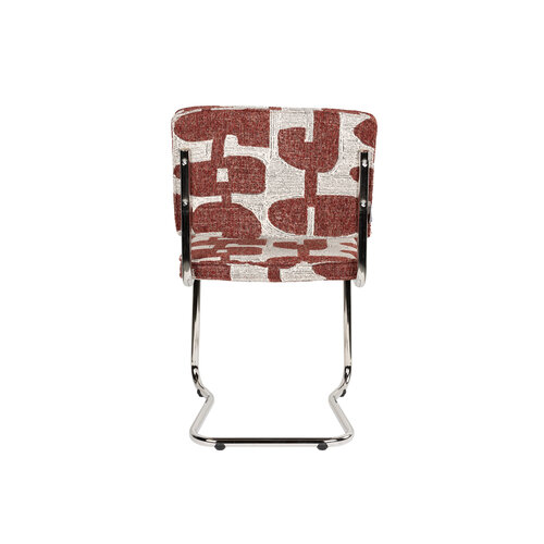 Zuiver Ridge Kink Stoel - Deco Symbols Rood
