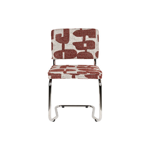Zuiver Ridge Kink Stoel - Deco Symbols Rood