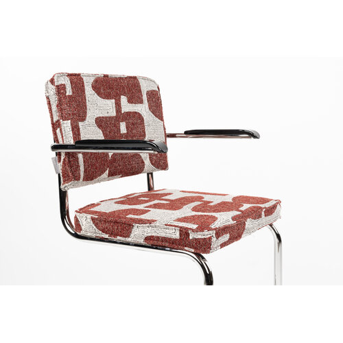 Zuiver Ridge Armstoel - Deco Symbols Rood