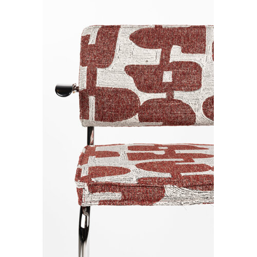 Zuiver Ridge Armstoel - Deco Symbols Rood