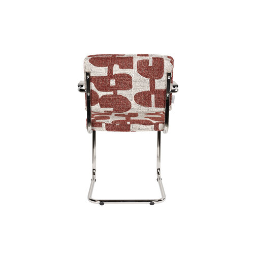 Zuiver Ridge Armstoel - Deco Symbols Rood