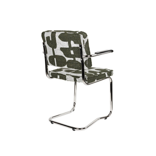 Zuiver Ridge Kink Armstoel - Deco Symbols Groen