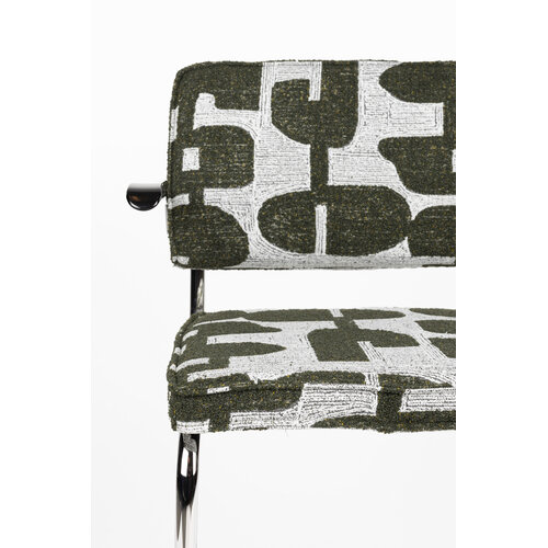 Zuiver Ridge Kink Armstoel - Deco Symbols Groen