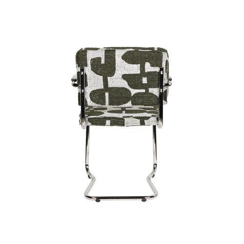 Zuiver Ridge Kink Armstoel - Deco Symbols Groen