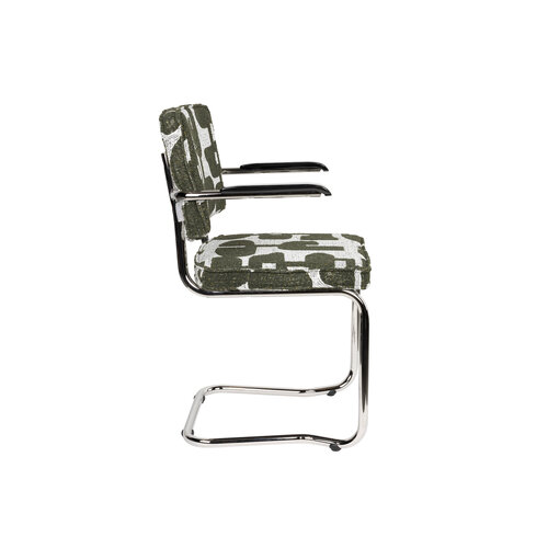 Zuiver Ridge Kink Armstoel - Deco Symbols Groen
