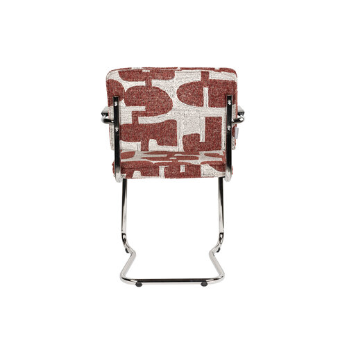 Zuiver Ridge Kink Armstoel - Deco Symbols Rood