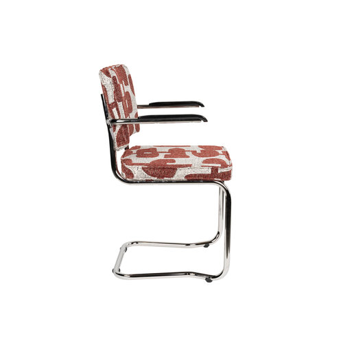 Zuiver Ridge Kink Armstoel - Deco Symbols Rood