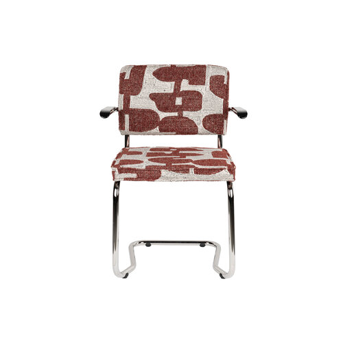 Zuiver Ridge Kink Armstoel - Deco Symbols Rood