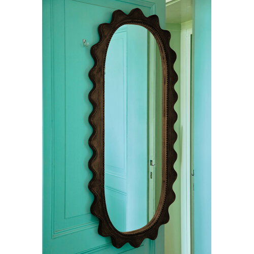 HKliving Ripple Spiegel - Hout