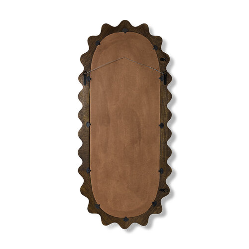 HKliving Ripple Spiegel - Hout