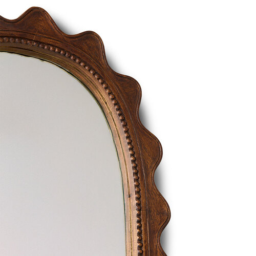 HKliving Ripple Spiegel - Hout