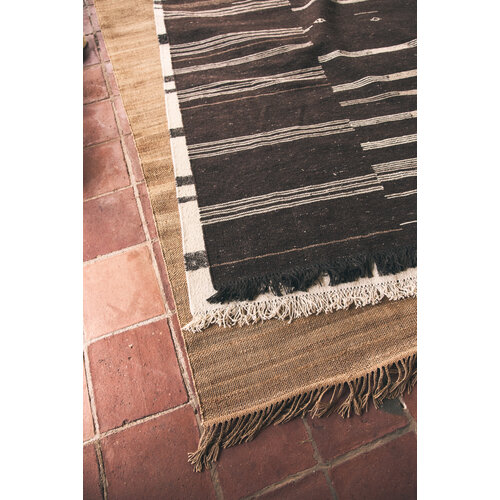 HKliving Vloerkleed Kelim - Striped Brown 150 x 240 cm