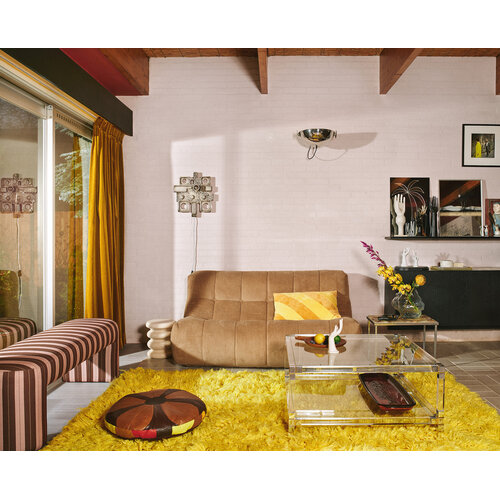HKliving Fluffy Vloerkleed - Yellow 150 x 240 cm