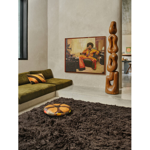 HKliving Fluffy Vloerkleed - Espresso 200 x 300 cm