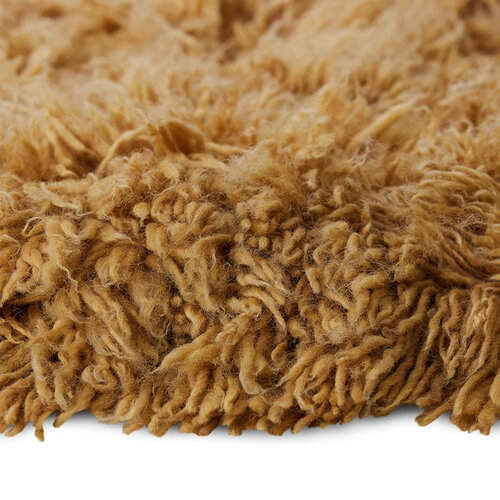 HKliving Fluffy Vloerkleed Rond - Caramel ∅ 200 cm