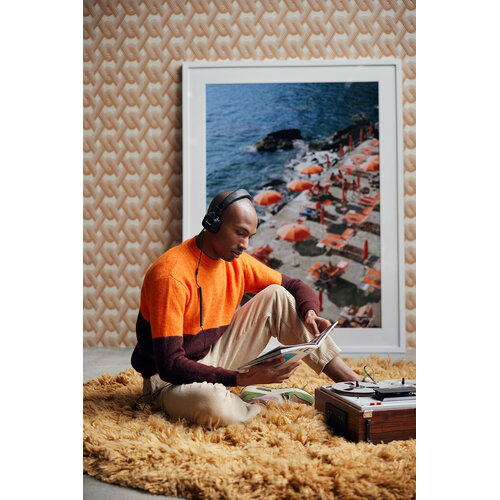 HKliving Fluffy Vloerkleed Rond - Caramel ∅ 200 cm